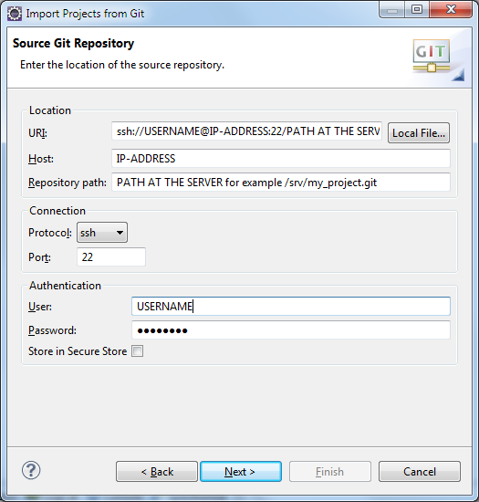 EGit Configurations